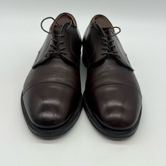 Brooks Brothers Mens 12 D Dark Brown Leather Oxford Cap Toe Dress Shoes 00063. - Picture 2 of 14